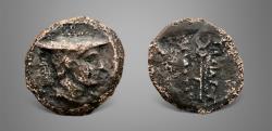 Ancient Coins - Baktria, Greco-Baktrian Kingdom. Diodotos II Theos. Circa 235-225 BC. AE. Ai Khanoum mint. Very Rare