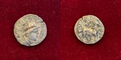 Ancient Coins - Bactria, Yueh-Chi. Sapadbizes. Late 1st century BC. AR Hemidrachm.