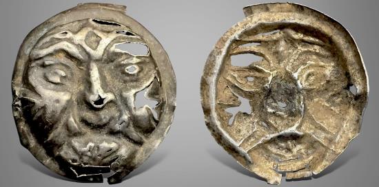 Ancient Coins - Central Asia, Hunnic Tribes, Silk Road Region. (Circa 5th-8th centuries AD). AR Bracteate