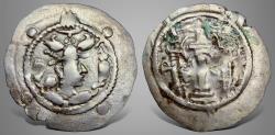 Ancient Coins - Hunnic Tribes, Hephthalites, (Cira 6th Century AD) Anonymous, Peroz type. AR Drachm.