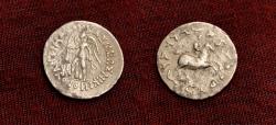 Ancient Coins - Baktrian Kings. Antimachos II Nikephoros. Circa 160-155 BC. AR Drachm