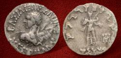 Ancient Coins - Indo-Greek Kingdom. Menander I Soter. Circa 155-130 BC. AR Drachm.