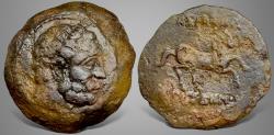 Ancient Coins - Baktria, Greco-Baktrian Kingdom. Euthydemos I. (Circa 225-200 BC). AE Double Unit.