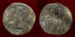 Ancient Coins - Hunnic Tribes, Nezak Huns. Uncertain King. Circa 570-600 AD. AR Drachm. Ghaznni mint.