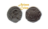 Ancient Coins - Hunnic Tribes, Western Turks. Śri Sahi. Circa 650-800 Centry. AE small unit.