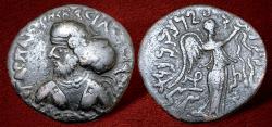 Ancient Coins - Indo-Parthian, Pakores. 100-135 AD. AE Tetradrachm. Very fine Rare this condition