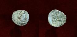 Ancient Coins - India, Kushans, Yueh-Chi, Heraios or Kujula Kadphises Circa AD 1-30/50. AR Obol.