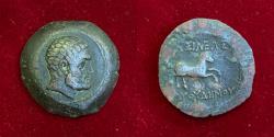 Ancient Coins - Baktria, Greco-Baktrian Kingdom. Euthydemos I. Circa 225-200 BC. AE Double Unit.