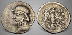 Ancient Coins - Parthian Kings, Phraates II. (132-126 BC) AR Drachm from Tambrax
