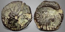 Ancient Coins - Arabia, Southern Kingdom Hadramawt, (Circa 2nd - 3rd century AD) AE unit. Unpublished RRRR