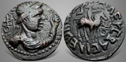 Ancient Coins - INDIA, Kushan Empire. Vima Takto (Soter Megas). Circa AD 80-100. AE Tetradrachm. Superb 1 in 100s