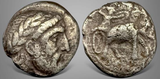 Ancient Coins - Seleukid Kings. Seleukos I Nikator (Circa 285-280 BC) AR Drachm. Ai Khanoum (آي خانم)