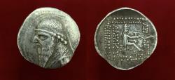 Ancient Coins - Parthian King, Mithradates II. 121-91 B.C. AR Drachm.