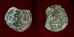 Ancient Coins - Hunnic Tribes Nezak Huns, Alkhan-Nezak , Ghazna region, Early 6th century. AE Drachm