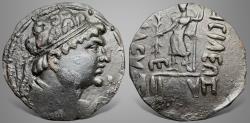 Ancient Coins - India, Kushan, Yueh-Chi. Anonymous, imitating Heliokles I of Baktria. (Circa 1st century BC) AE Tetradrachm. Superb