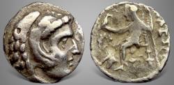 Ancient Coins - Seleukid / Macedonian Kings, Seleukos I Nikator in the name of Alexander III (Circa 312-281 BC). AR Obol.