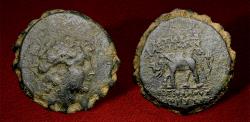 Ancient Coins - Seleukid Kings. Antiochos VI Dionysos (BC 144-142) AE Serrate.