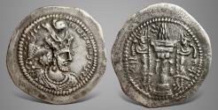 Ancient Coins - Sasanian Kings. Yazdgird (Yazdgard) II. AD 438-457. AR Drachm. Attractive
