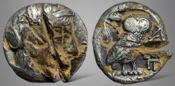 Ancient Coins - Eastern imitation of Attica Athenian (Circa 5th-4th Centuries BC). AR Tetradrachm. Superb & Freshly reborn.