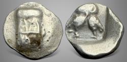 Ancient Coins - Baktria, Local issues. (Circa 295/3-285/3 BC). AR Obol. Extremely Rare