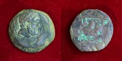 Ancient Coins - Baktria, Greco-Baktrian Kingdom. Euthydemos I. Circa 225-200 BC. Æ Double Unit. 