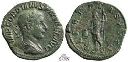 Ancient Coins - Gordianus III Sestertius - LIBERTAS AVG - RIC 318 a
