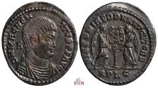 Ancient Coins - Magnentius Centenionalis - VICTORIAE DD NN AVG ET CAE - Lugdunum mint - RIC 121