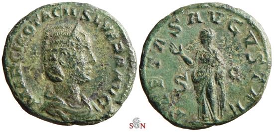 Ancient Coins - Otacilia Severa As - PIETAS AVGVSTAE - ex Grohs-Fligely collection 1875-1962