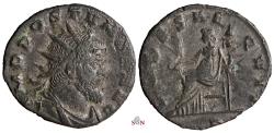 Ancient Coins - Postumus Antoninianus - Aureolus - FIDES AEQVIT // P - extremely rare - Zschucke Collection