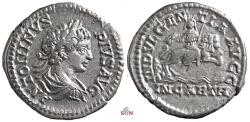 Ancient Coins - Caracalla Denarius - Dea Celestis riding on lion - RIC 130a