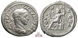 Ancient Coins - Severus Alexander Denarius - IOVI VLTORI - RIC 144