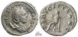 Ancient Coins - Herennia Etruscilla Antoninianus - PVDICITIA AVG - RIC 59b - Ex Lückger Collection