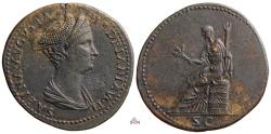 Ancient Coins - Sabina Sestertius - Ceres - RIC 1019