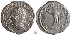 Ancient Coins - Caracalla Denarius - Sol stg. left - RIC 164a