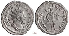 Ancient Coins - Postumus Antoninianus - Mars walking right - Elmer 332 - Ex Zschucke Collection