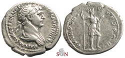 Ancient Coins - Trajanus Denarius - Virtus stg. right - RIC 353