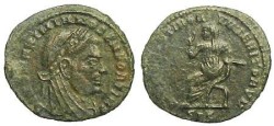 Ancient Coins - Divus Maximianus Half Follis - Emperor seated left - RIC 41