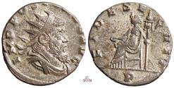 Ancient Coins - Postumus Antoninianus - struck under Aureolus - FIDES EQVIT / P - Elmer 612