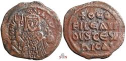 Ancient Coins - Byzantine Empire -  Theophilus AE Follis - Constantinople mint - Ser 1667