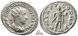 Ancient Coins - Gordianus III Antoninianus - Emperor standing right - RIC 93