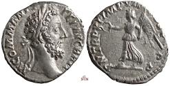 Ancient Coins - Commodus Denarius - Victory left - RIC