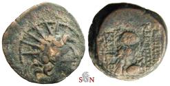 Ancient Coins - SELEUKID KINGS of SYRIA. Cleopatra Thea & Antiochos VIII AE 19 mm - Antioch mint