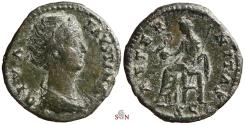 Ancient Coins - Diva Faustina I Ae As - ATERNITAS - RIC 1156