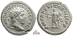 Ancient Coins - Caracalla Denarius - Hercules holding club and branch - RIC 206 a