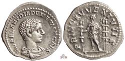 Ancient Coins - Diadumenianus Denarius - PRINC IVVENTVTIS - RIC 102