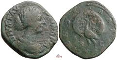 Ancient Coins - Diva Faustina II. Sestertius - CONSECRATIO - Peacock - RIC 1703