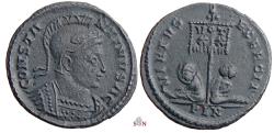 Ancient Coins - Constantinus I. the Great Follis - VIRTVS EXERCIT - London mint - RIC 191