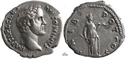 Ancient Coins - Antoninus Pius Denarius - DIANA stg. right - RIC 447a