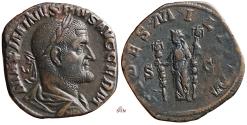 Ancient Coins - Maximinus I. Thrax Sestertius - FIDES MILITVM - RIC 78