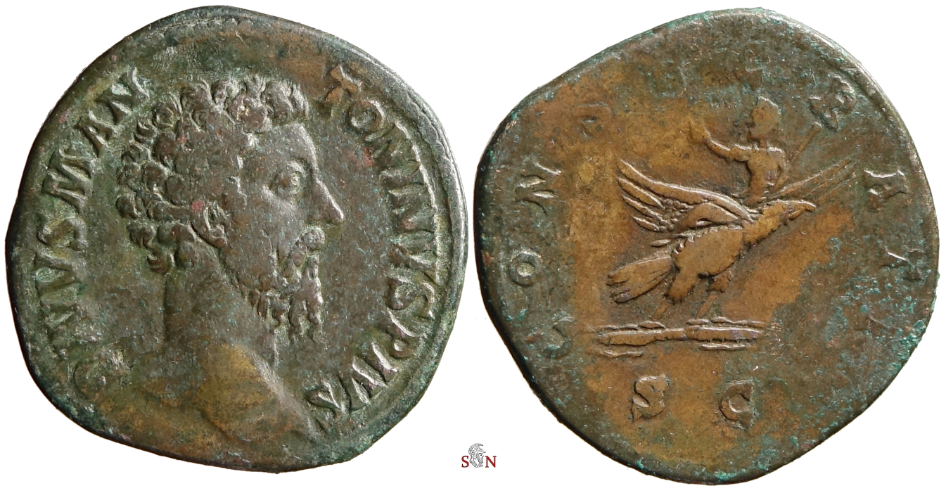 Aureliusページ Divus Marcus Aurelius Sestertius - CONSECRATIO - eagle - RIC 660